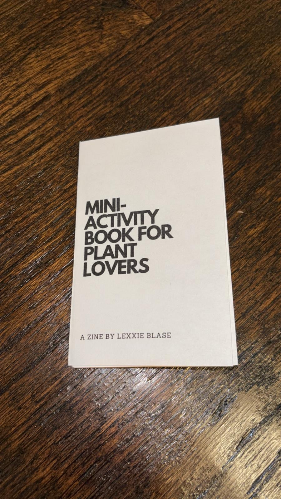 Mini Activity Book for Plant Lovers