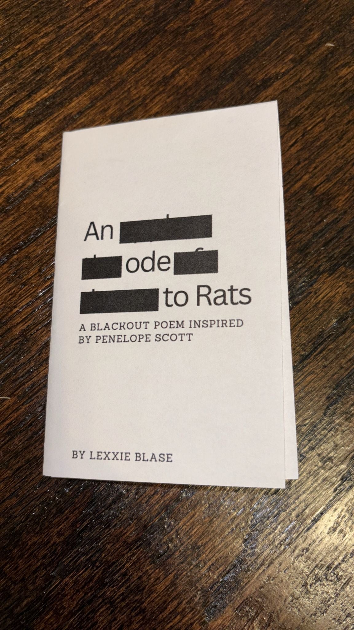 An ode to rats