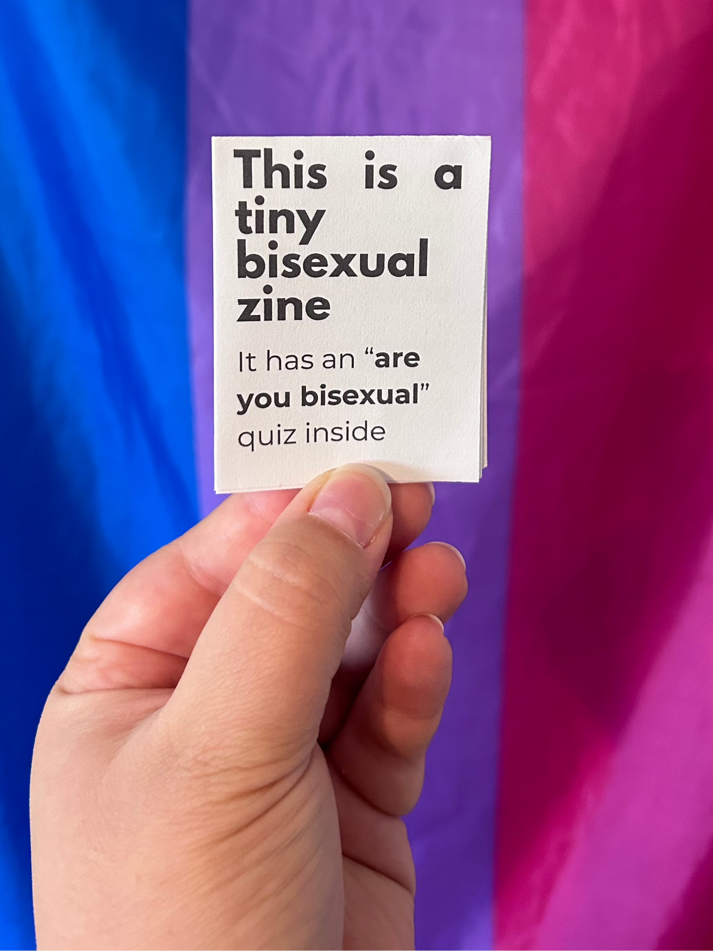 This is a tiny bisexual zine