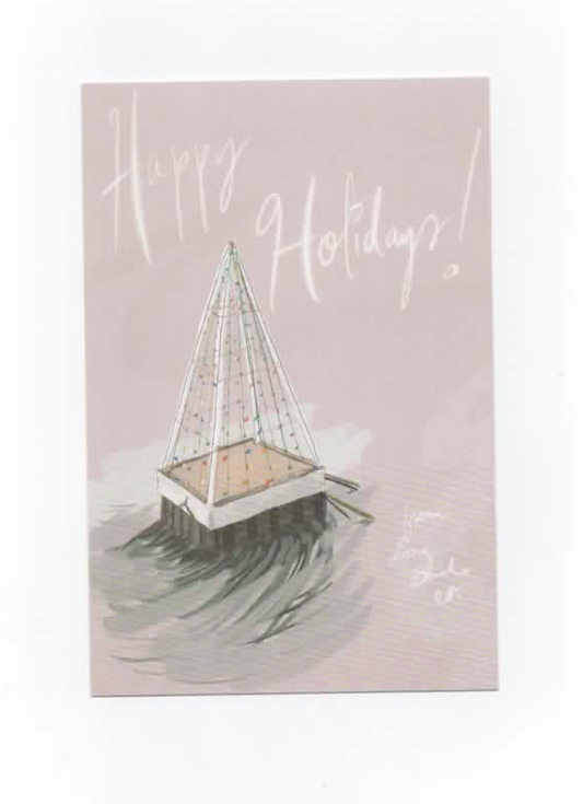 Happy Holidays from Long Beach Postcard