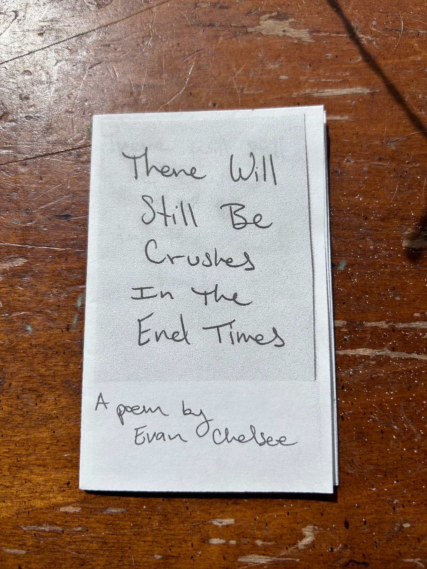 There Will Still Be Crushes In The End Times: A Poem